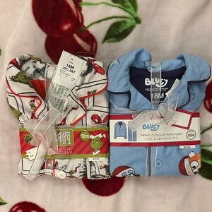 Dr. Seuss Red and Blue Kids Pajama Sets